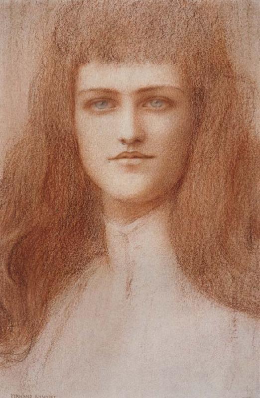 Fernand Khnopff Head of a Young Englishwoman china oil painting image